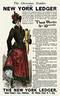 New York City Gallery: New York Ledger newspaper ad, late 1800s