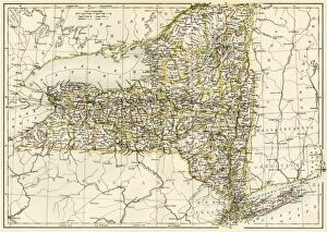 State Gallery: New York map, 1870s