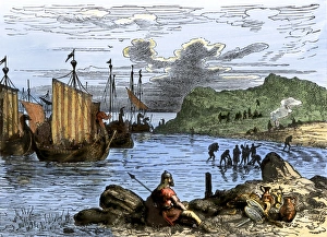 Norman Invaders landing on the English coast