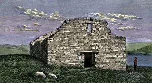 11th Century Collection: Norse settlement ruins in Greenland