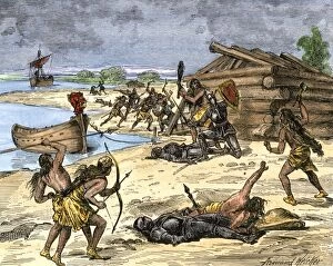 Canadian history Gallery: Norse settlers in battle with New World natives