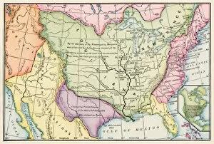 Boundary Gallery: North American colonies in 1733