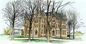 US places:historical views Collection: Oberlin College in the 1890s