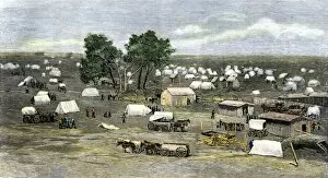 Land Gallery: Oklahoma City settlement during the Land Rush, 1889