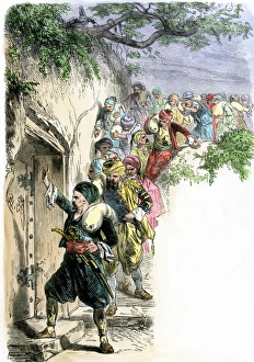 Open, Sesame password allowing Forty Thieves to stash their plunder in one of thei 1001 Arabian Nights