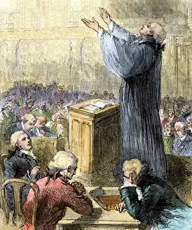 Protest Prints: Opening prayer of the First Continental Congress in Carpenters Hall