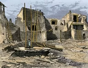 Pueblo Gallery: Oraibi, a Hopi village, 1870s