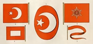 Asia Minor Gallery: Ottoman Turk flags and insignia, circa 1900