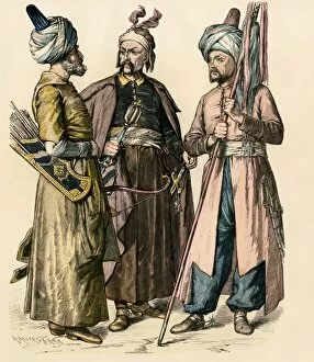 Asia Minor Gallery: Ottoman Turk soldiers, early 1700s