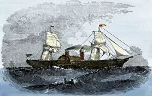 Atlantic Ocean Gallery: Paddlewheel steamship Arabia of the Cunard LIne