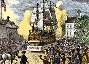 Alexander Hamilton Gallery: Parade in Manhattan celebrating the new US Constitution
