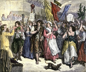 French History Prints: Parisians invasion of the Assembly during the French Revolution
