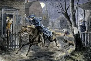 Paul Reveres ride to rouse Minutemen before the Battle of Lexington