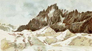 Scenery Gallery: Peak in the snow-covered Alps