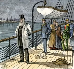 Royals:rulers Collection: Pedro II leaving Brazil, 1889
