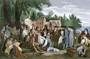 Philadelphia Collection: Penns treaty with Native Americans