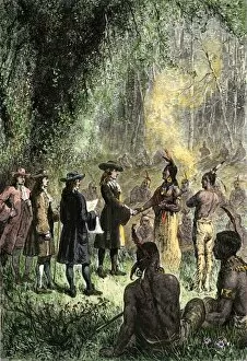 Meeting Collection: Penns treaty with Native Americans in Pennsylvania