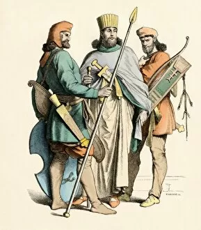 Spear Gallery: Persian king with his bodyguards