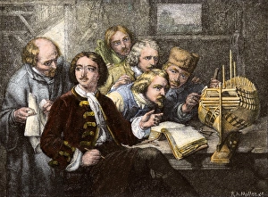 Dutch Prints: Peter the Great studying shipbuilding at Zaandam