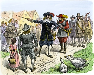 New Netherland Prints: Peter Stuyvesant at Fort Orange ( now Albany)