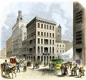 Crowded Gallery: Philadelphia commercial district, 1850s