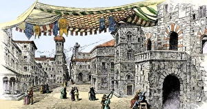 Festival Prints: Piazza del Duomo in Florence during the Renaissance