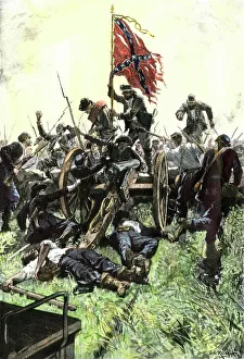 Charge Prints: Picketts Charge reaching the Union center at the Battle of Gettysburg