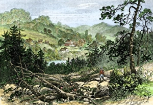 Canadian History Prints: Pioneer settlement on the frontier in Canada