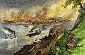 Barge Gallery: Pittsburgh from the Ohio River, 1880s