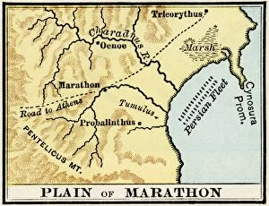 5th Century Bc Collection: Plain of Marathon in ancient Greece