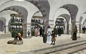 Underground Railroad Gallery: Plan for a subway station in Boston, 1890s