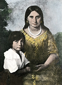 Colonial Prints: Pocahontas, Indian wife of John Rolfe