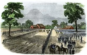Louisiana Gallery: Port Hudson, Louisiana, surrendering to the Union Army, 1863