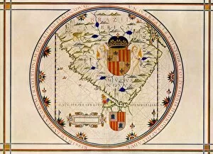 Inca Gallery: Portuguese map of the tip of South America, 1571