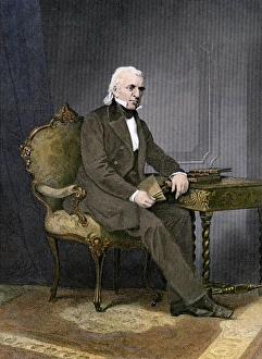 President James K. Polk at his desk