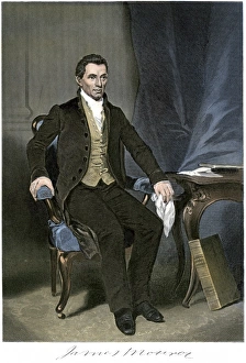 President James Monroe, with his autograph
