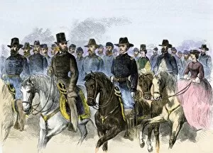 Army Of The Potomac Gallery: President Lincoln reviewing the Union army