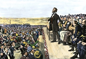 President Lincolns address on the battlefield at Gettysburg
