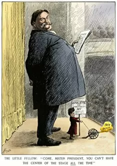 Politics Gallery: President Taft and Senator La Follette cartoon, 1911