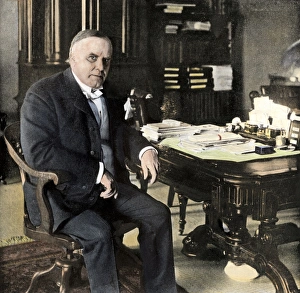 1898 Prints: President William McKinley at his desk