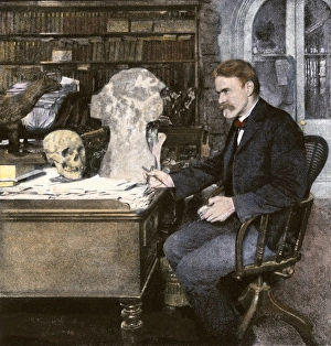 Scientific Prints: Professor E. D. Cope working at his desk