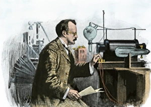 Experiment Prints: Professor J. J. Thomson in his laboratory