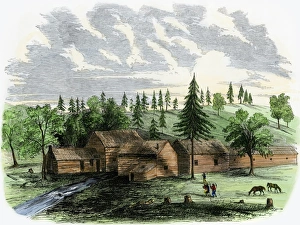 California Gold Rush Gallery: Prospectors cabins, California Gold Rush