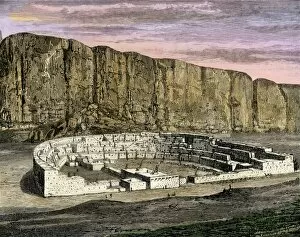 Archeological Site Gallery: Pueblo Bonito in Chaco Canyon, 1200s