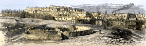 Daily Life Prints: A Pueblo village in New Mexico, 1800s