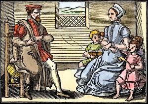 Gentleman Prints: Puritan family in England, 1600s