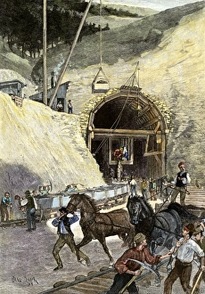 Railroad Track Gallery: Railroad tunnel under construction