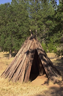 Reconstructed Miwok bark lodge