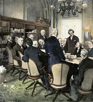 Us Senate Gallery: Reconstruction Committee meeting in Washington