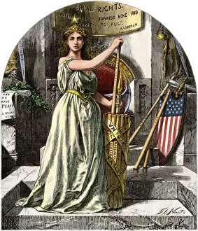 Government:politics Gallery: Reconstruction upholding equal rights, 1868